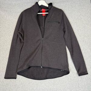 Nike Men's Medium Grey Fleece Lined Full Zip Jacket Coat